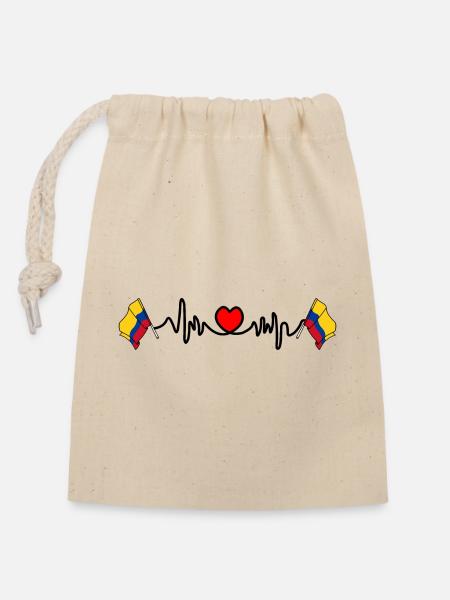 Herzfrequenz-Cardio für Columbia - Verschließbarer Geschenkbeutel aus Baumwolle (14x20cm) - Natur