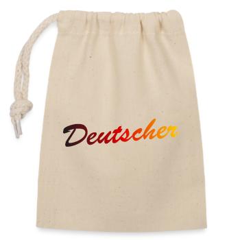 Allemand - Sac cadeau en coton avec cordon (14 x 20 cm) - nature - Devant