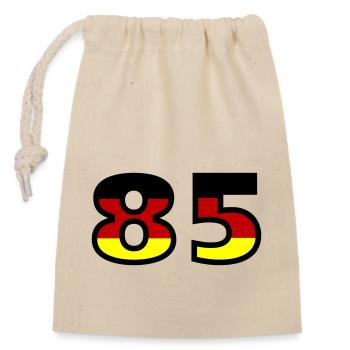85 Number Germany Jersey - Closable cotton gift bag (14x20cm) - nature - Front