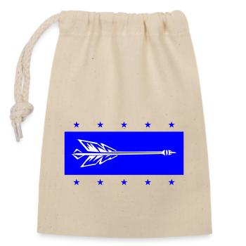 Darts darts sport - Closable cotton gift bag (14x20cm) - nature - Front