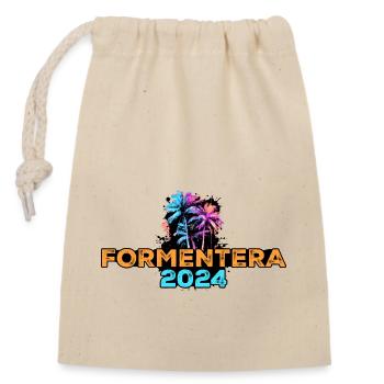 Tournée Formentera 2024 - Sac cadeau en coton avec cordon (14 x 20 cm) - nature - Devant