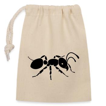 fourmi - Sac cadeau en coton avec cordon (14 x 20 cm) - nature - Devant