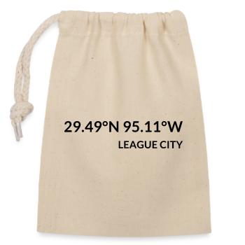 League City Texas USA Koordinaten - Verschließbarer Geschenkbeutel aus Baumwolle (14x20cm) - Natur - Vorne