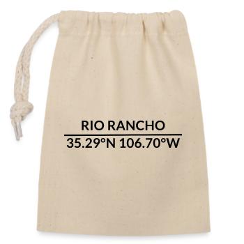 Rio Rancho New Mexico USA Coordinates - Closable cotton gift bag (14x20cm) - nature - Front