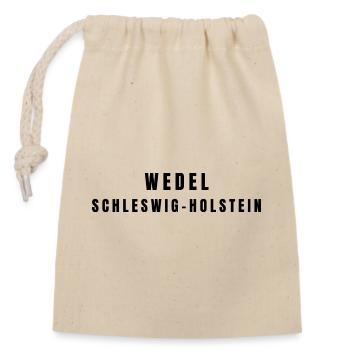 Wedel Schleswig-Holstein - Closable cotton gift bag (14x20cm) - nature - Front