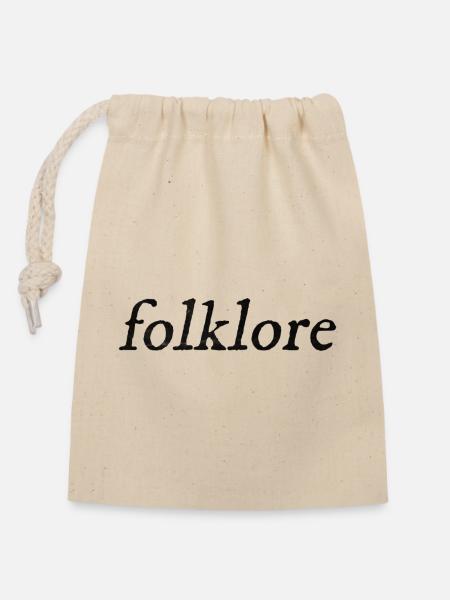 Folklore - Sac cadeau en coton avec cordon (14 x 20 cm) - nature