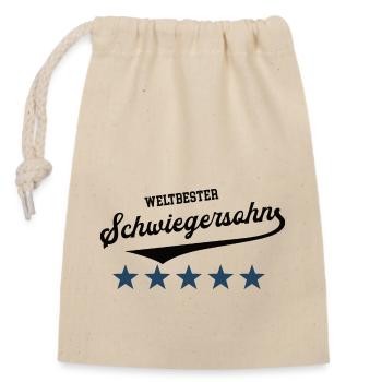 Schwiegersohn Bester Sohn Best Son in Law - Verschließbarer Geschenkbeutel aus Baumwolle (14x20cm) - Natur - Vorne