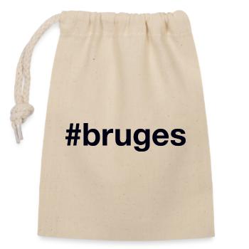 BRUGES Hashtag Belgique Belgique - Sac cadeau en coton avec cordon (14 x 20 cm) - nature - Devant