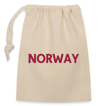 Nordic FJORD Landscape Design - Closable cotton gift bag (14x20cm) - nature - Front