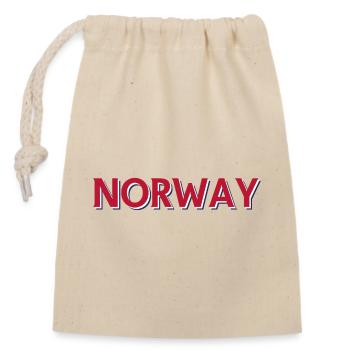 Fjord Landsography With Norwegian Motif - Closable cotton gift bag (14x20cm) - nature - Front