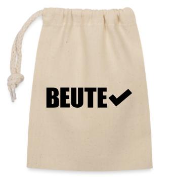 Beutel - Verschließbarer Geschenkbeutel aus Baumwolle (14x20cm) - Natur - Vorne