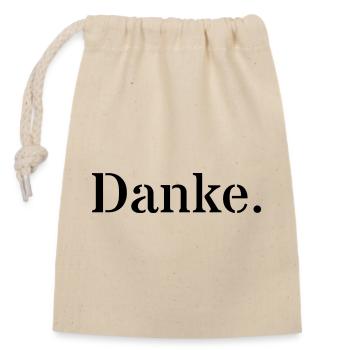 Danke - Verschließbarer Geschenkbeutel aus Baumwolle (14x20cm) - Natur - Vorne