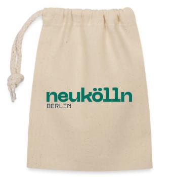 Berlin Neukölln - Beautiful, simple design - Closable cotton gift bag (14x20cm) - nature - Front