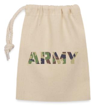 ARMY Swiss TAZ90 - Closable cotton gift bag (14x20cm) - nature - Front