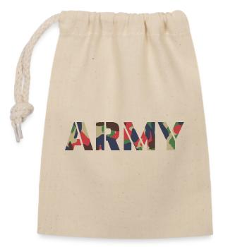 ARMY Switzerland TAZ83 camouflage - Closable cotton gift bag (14x20cm) - nature - Front