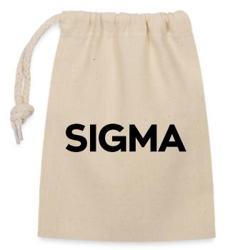 Segma - Closable cotton gift bag (14x20cm) - nature - Front