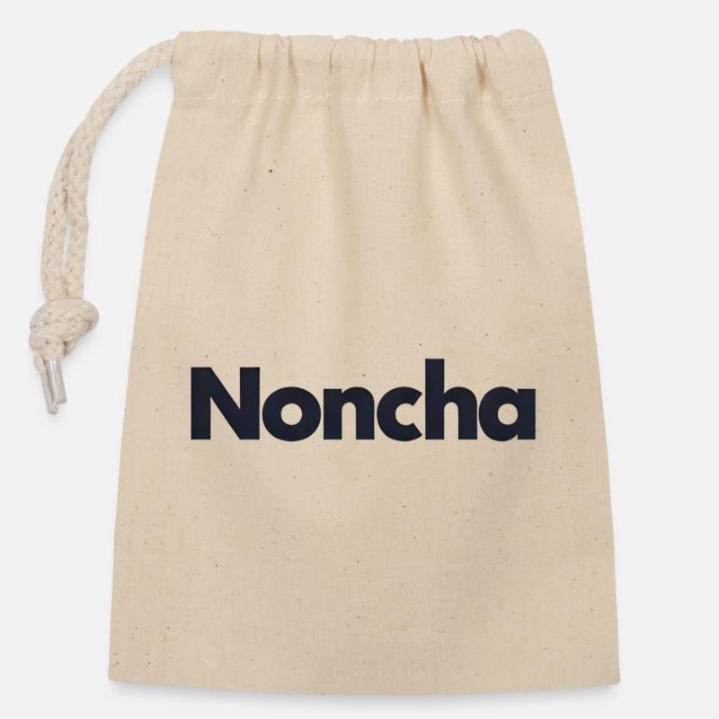 Noncha - Closable cotton gift bag (14x20cm) - nature