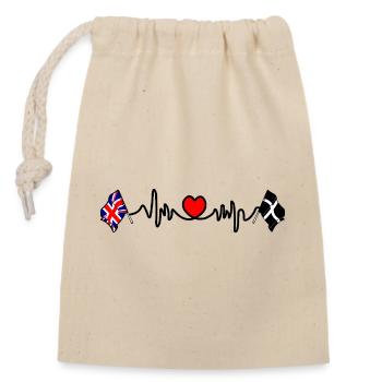 Cornwall & Great Britain - Closable cotton gift bag (14x20cm) - nature - Front