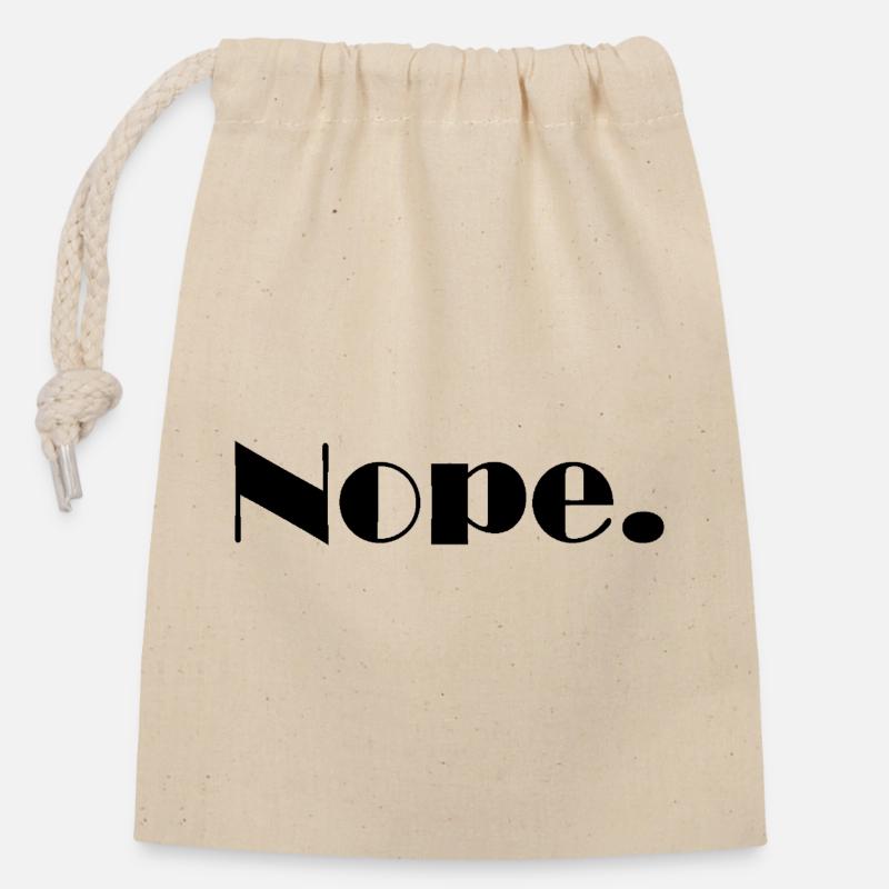 Nope. - Verschließbarer Geschenkbeutel aus Baumwolle (14x20cm) - Natur