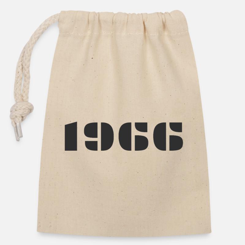 1966 - Sac cadeau en coton avec cordon (14 x 20 cm) - nature