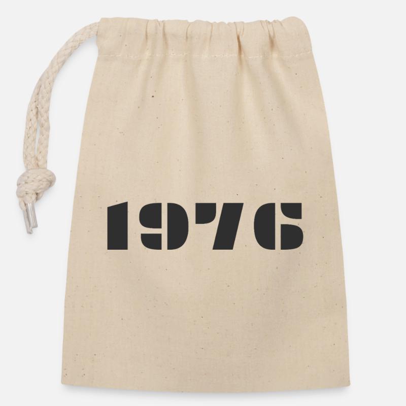 1976 - Closable cotton gift bag (14x20cm) - nature