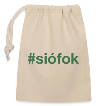 SIOFOK Hungary Ungarn Hashtag - Verschließbarer Geschenkbeutel aus Baumwolle (14x20cm) - Natur - Vorne