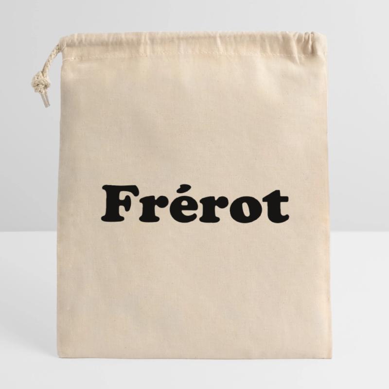 Frérot - expression amicale  Sac cadeau en coton avec cordon (14 x 20 cm)