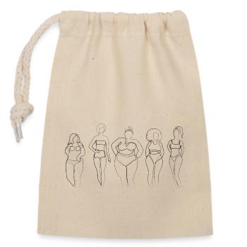 Bodies are beautiful Line Art - Verschließbarer Geschenkbeutel aus Baumwolle (14x20cm) - Natur - Vorne
