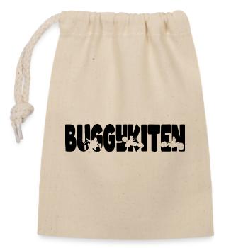 Buggykiten - Verschließbarer Geschenkbeutel aus Baumwolle (14x20cm) - Natur - Vorne