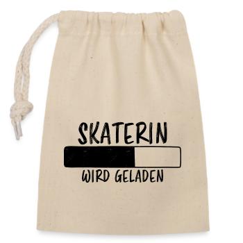 Skaterin Spruch Skating Lustiges Skaterin Geschenk - Verschließbarer Geschenkbeutel aus Baumwolle (14x20cm) - Natur - Vorne