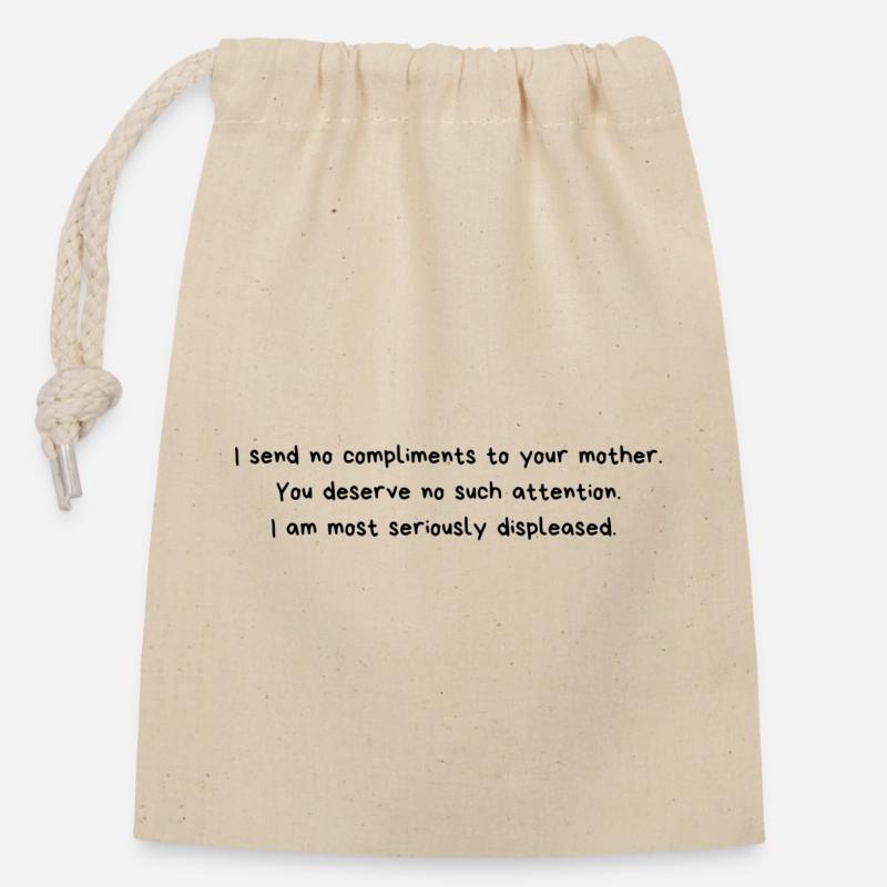 Citation Lady Catherine de Jane Austen - Sac cadeau en coton avec cordon (14 x 20 cm) - nature