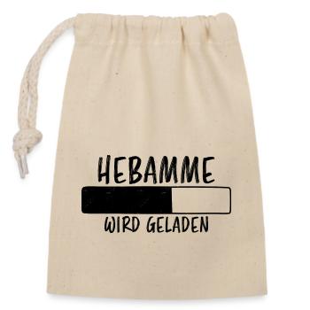 Hebamme Spruch Beruf Lustiges Hebammen Geschenk - Verschließbarer Geschenkbeutel aus Baumwolle (14x20cm) - Natur - Vorne