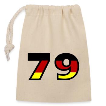 79 Number Germany Jersey - Closable cotton gift bag (14x20cm) - nature - Front