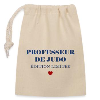 Professeur de judo - Sac cadeau en coton avec cordon (14 x 20 cm) - nature - Devant