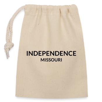 Independence, Missouri, USA - Closable cotton gift bag (14x20cm) - nature - Front