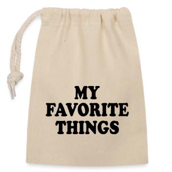 my favorite things - Sac cadeau en coton avec cordon (14 x 20 cm) - nature - Devant