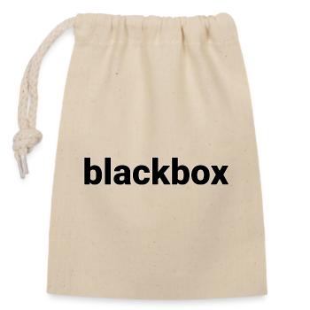 Blackbox System Black Box - raffstaff ® - Verschließbarer Geschenkbeutel aus Baumwolle (14x20cm) - Natur - Vorne