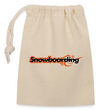 Snowboarding - Verschließbarer Geschenkbeutel aus Baumwolle (14x20cm) - Natur - Vorne