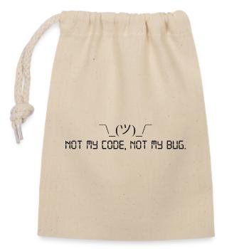 Not my code, not my bug. - Verschließbarer Geschenkbeutel aus Baumwolle (14x20cm) - Natur - Vorne