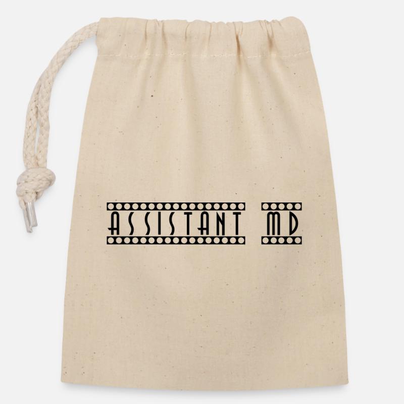 Assistant_MD - Closable cotton gift bag (14x20cm) - nature