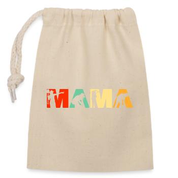 Landscaping Mama Gardening Retro Silhouette - Closable cotton gift bag (14x20cm) - nature - Front