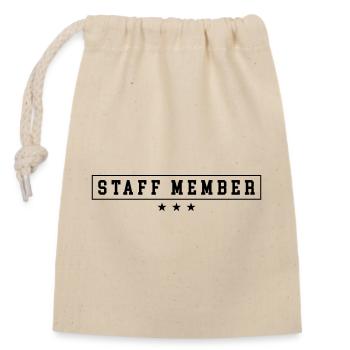 Membre du personnel - Sac cadeau en coton avec cordon (14 x 20 cm) - nature - Devant