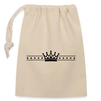 Crown Element - Closable cotton gift bag (14x20cm) - nature - Front