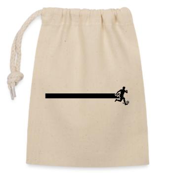Ligne de footballeur - Sac cadeau en coton avec cordon (14 x 20 cm) - nature - Devant