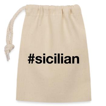 SICILIAN Sicilian Sicily Italy Italy Italia - Closable cotton gift bag (14x20cm) - nature - Front