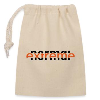 Normal-Extreme - Closable cotton gift bag (14x20cm) - nature - Front
