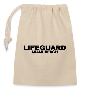 Rettungsschwimmer miami - Verschließbarer Geschenkbeutel aus Baumwolle (14x20cm) - Natur - Vorne
