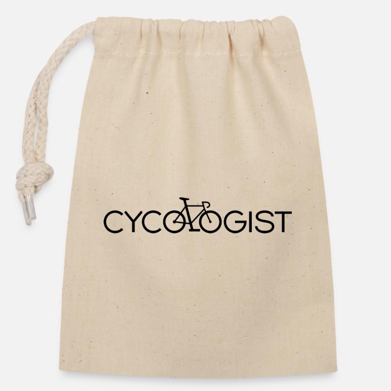 Cycologist - Closable cotton gift bag (14x20cm) - nature