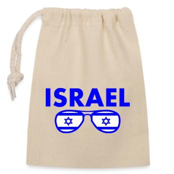 Israel - Sac cadeau en coton avec cordon (14 x 20 cm) - nature - Devant