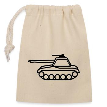 tank - Closable cotton gift bag (14x20cm) - nature - Front
